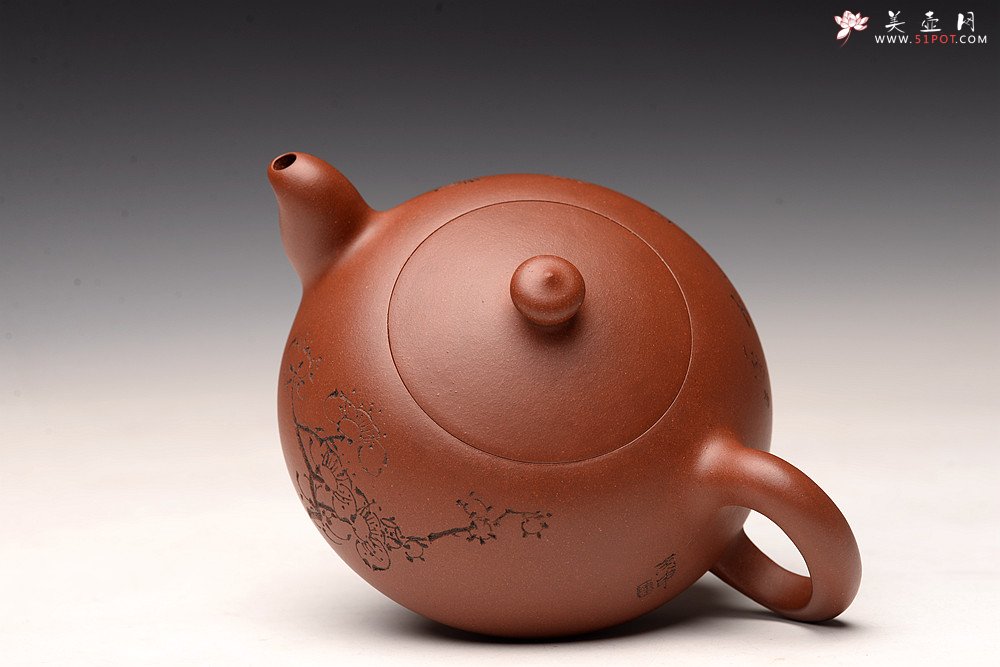 紫砂壶图片：弄梅生香 别具一格 出水如注 晗云 - 宜兴紫砂壶网