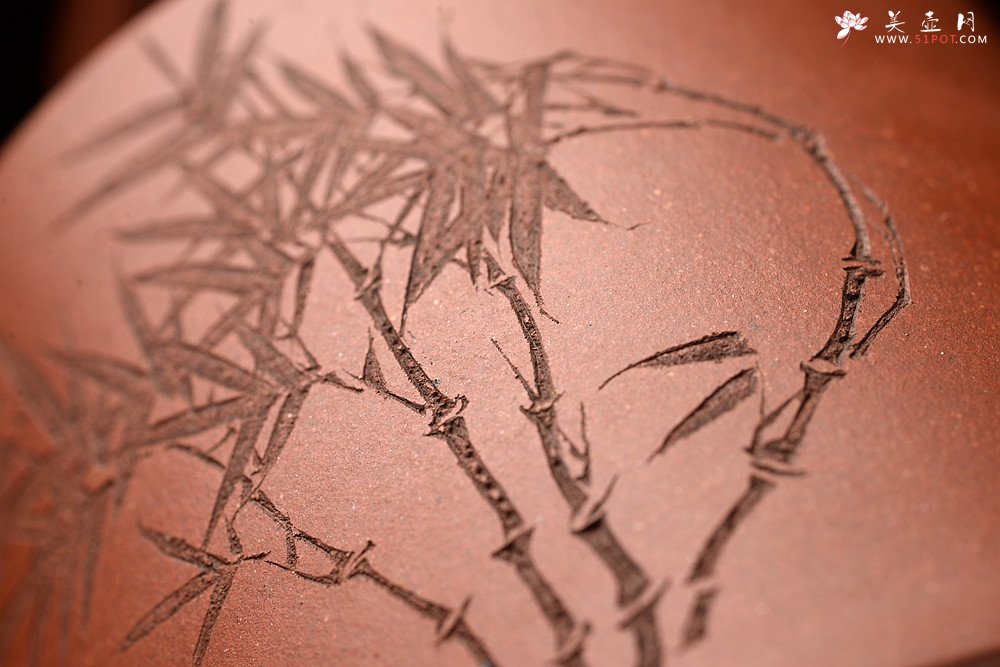 紫砂壶图片：詹黎明丙申秋全手新作 贤提 颇具难度 高路精刻 挺拔 - 宜兴紫砂壶网