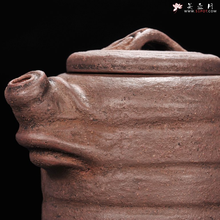 紫砂壶图片：盘泥调条壶 - 宜兴紫砂壶网