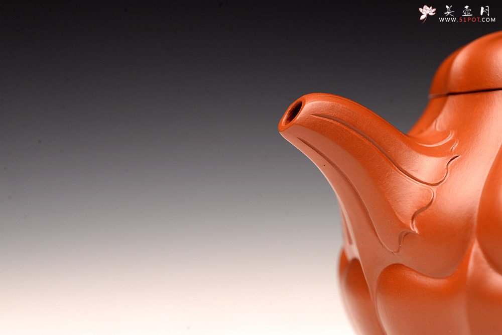 紫砂壶图片：精美之作 朱泥高合菱  做工细致 - 宜兴紫砂壶网