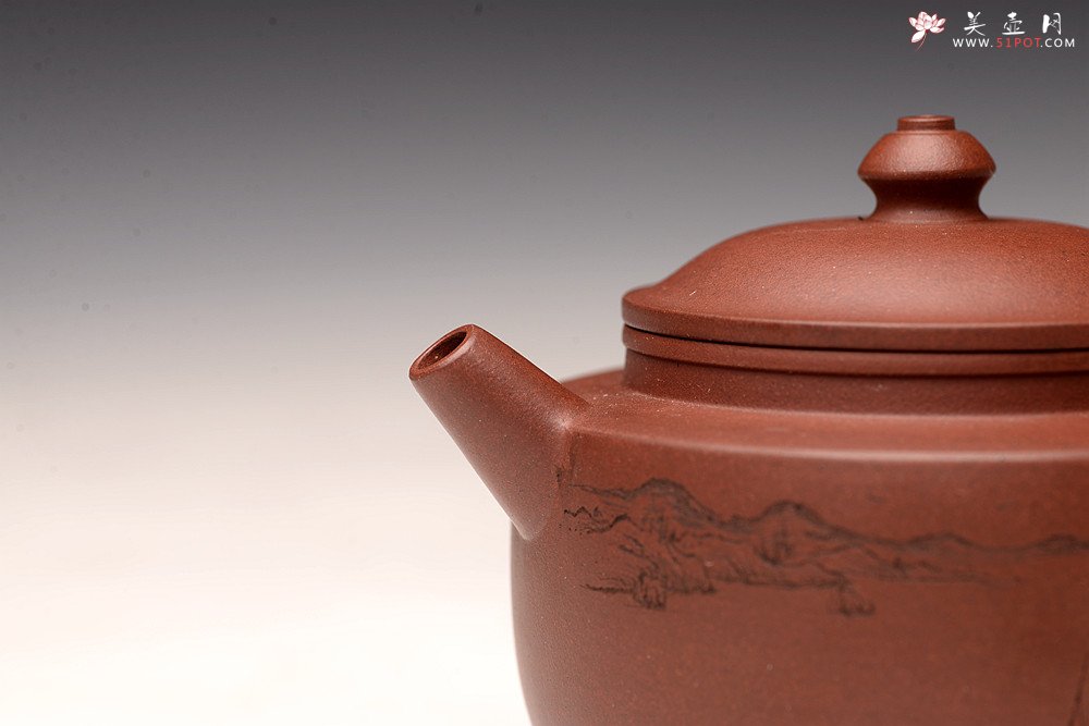 紫砂壶图片：朱牧清精致作品 宫灯 古朴文气 炮管直流 杀茶利器 - 宜兴紫砂壶网