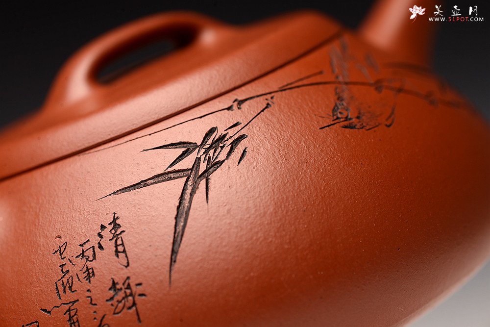 紫砂壶图片：张云熙丙申夏全手精品 雅致耐品 杀茶利器 新味朱泥石瓢 装饰文气 - 宜兴紫砂壶网