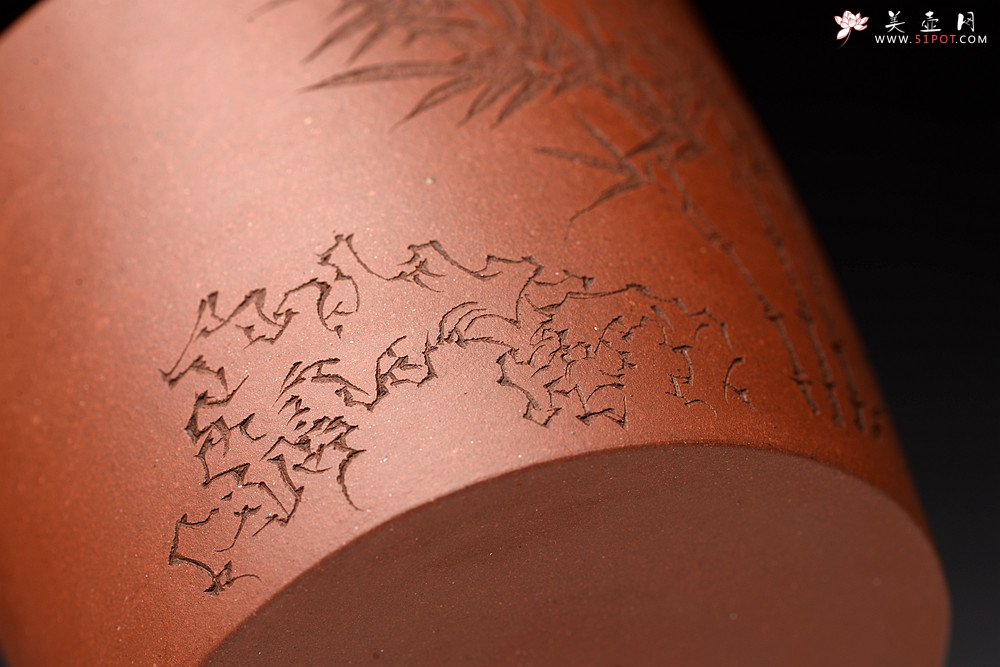 紫砂壶图片：詹黎明丙申秋全手新作 贤提 颇具难度 高路精刻 挺拔 - 宜兴紫砂壶网