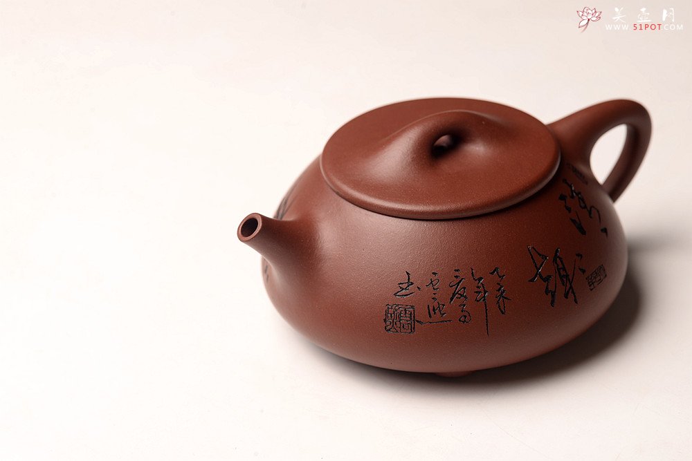 紫砂壶图片：厚重古朴 文人气息 景舟石瓢 送礼自品俱佳 精品 - 宜兴紫砂壶网