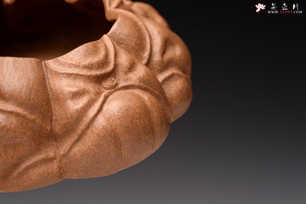 紫砂壶图片：林秀明丙申夏全手原创作品  文房雅器 龙鳞水盂 - 宜兴紫砂壶网