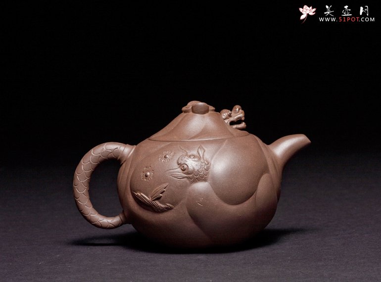 紫砂壶图片：鱼化龙 - 宜兴紫砂壶网