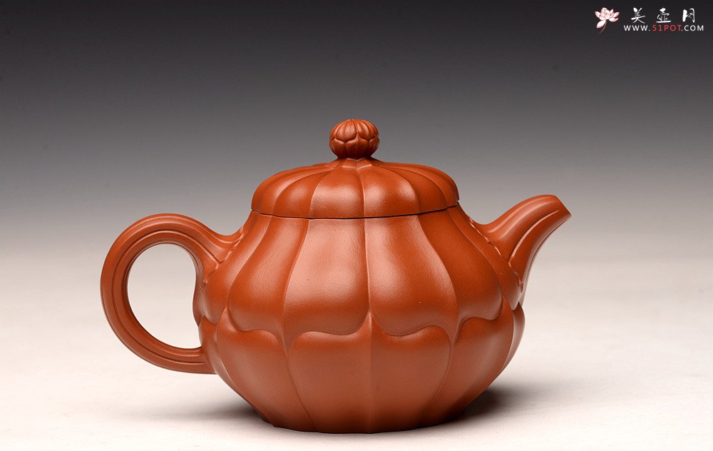 紫砂壶图片：精美之作 朱泥高合菱  做工细致 - 宜兴紫砂壶网