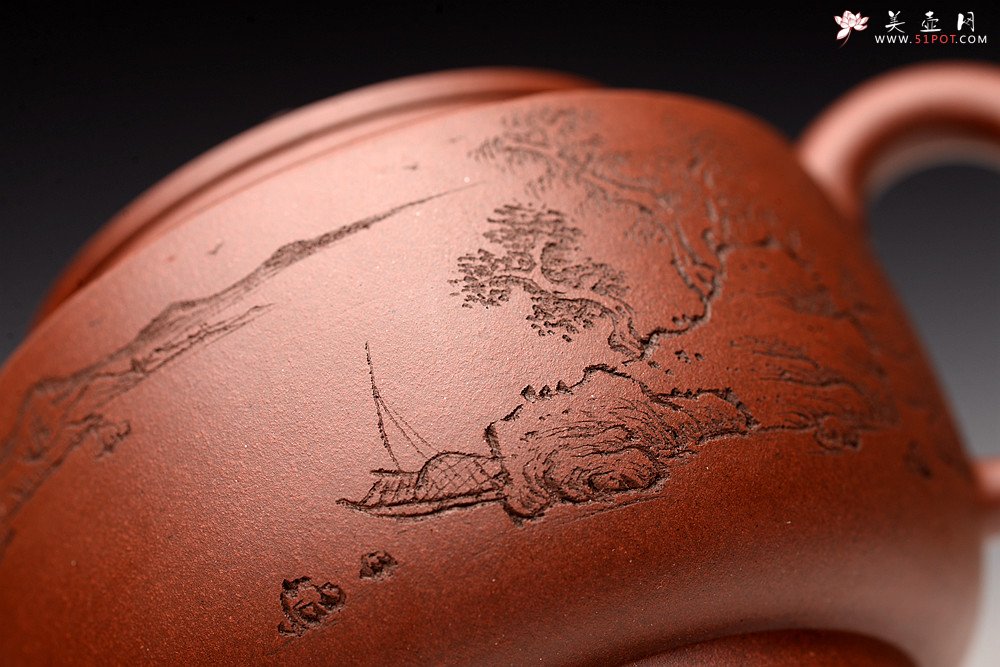 紫砂壶图片：朱牧清精致作品 宫灯 古朴文气 炮管直流 杀茶利器 - 宜兴紫砂壶网