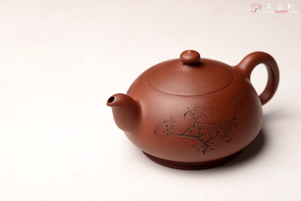 紫砂壶图片：弄梅生香 别具一格 出水如注 晗云 - 宜兴紫砂壶网