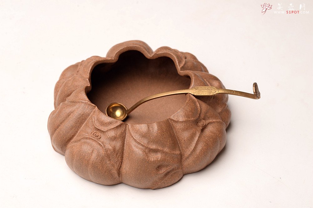 紫砂壶图片：林秀明丙申夏全手原创作品  文房雅器 龙鳞水盂 - 宜兴紫砂壶网