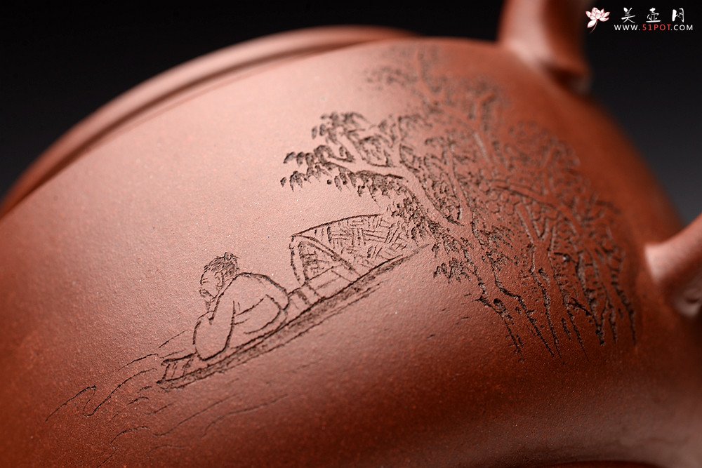 紫砂壶图片：朱牧清精致作品 宫灯 古朴文气 炮管直流 杀茶利器 - 宜兴紫砂壶网