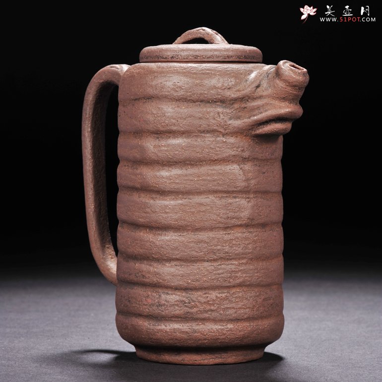 紫砂壶图片：盘泥调条壶 - 宜兴紫砂壶网