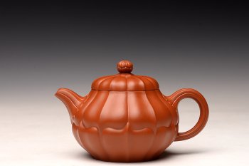 紫砂壶图片：精美之作 朱泥高合菱  做工细致 - 宜兴紫砂壶网