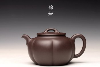 紫砂壶图片：钱林芳丙申夏全手作品 饱满大气 筋纹佳作 锦如 - 宜兴紫砂壶网