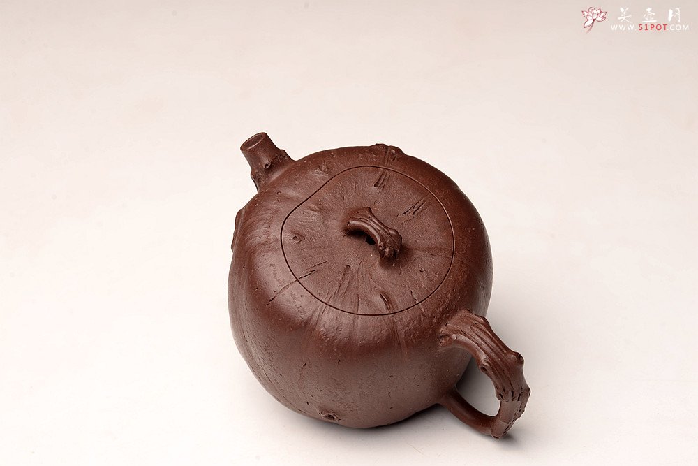 紫砂壶图片：花货新风尚 妙趣横生 潘丹初经典全手之作 玄木 木叶动秋声~ - 宜兴紫砂壶网