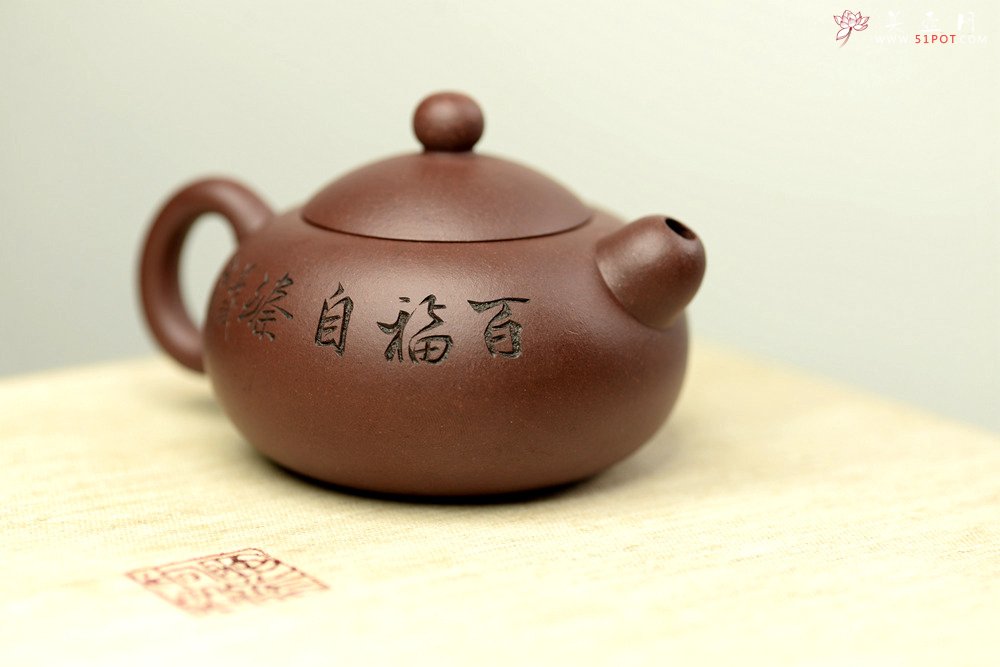 紫砂壶图片：谭华斌近作 道洪风格之玉露 刀法精炼 可人小壶 美壶特惠 - 宜兴紫砂壶网