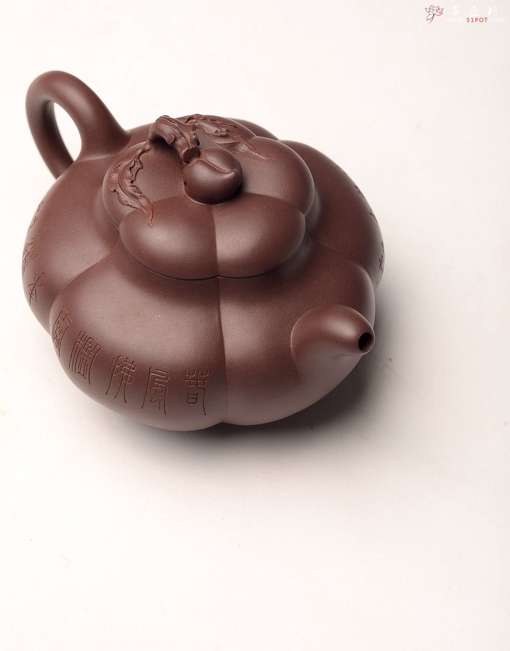 紫砂壶图片：酒虎丙申夏 精品之作 大气磅礴 全手工上合桃 和石装饰 珍藏 - 宜兴紫砂壶网