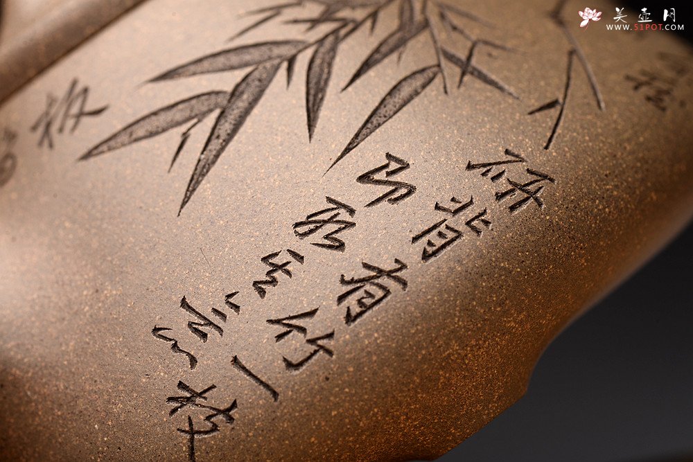 紫砂壶图片：钱建荷丙申全手摹古 张听刚装饰 子冶石瓢 自然舒美 不再接受定做 - 宜兴紫砂壶网