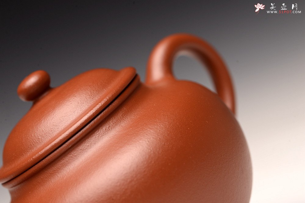 紫砂壶图片：助工唐文之朱泥贡珠 器形可人  - 宜兴紫砂壶网