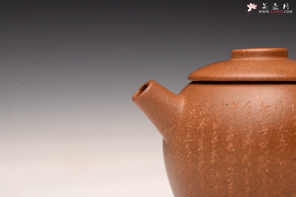 紫砂壶图片：摹古心经巨轮 古朴耐品 实用传神 古拙小炮 - 宜兴紫砂壶网