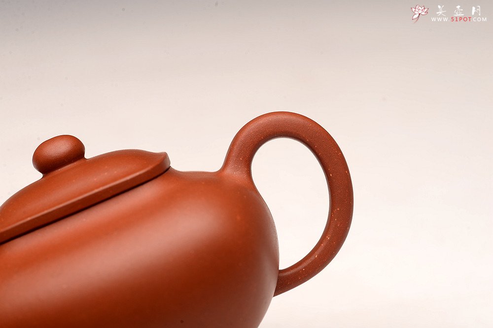 紫砂壶图片：于洪跃丙申夏 全手单片成型 红泥小传炉~ 难度大 娇艳可人 - 宜兴紫砂壶网