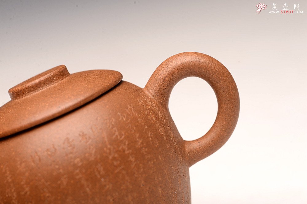 紫砂壶图片：摹古心经巨轮 古朴耐品 实用传神 古拙小炮 - 宜兴紫砂壶网