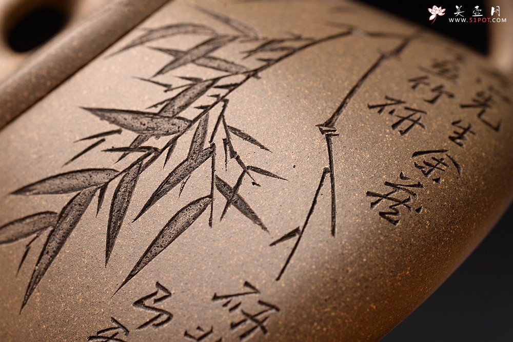 紫砂壶图片：钱建荷丙申全手摹古 张听刚装饰 子冶石瓢 自然舒美 不再接受定做 - 宜兴紫砂壶网