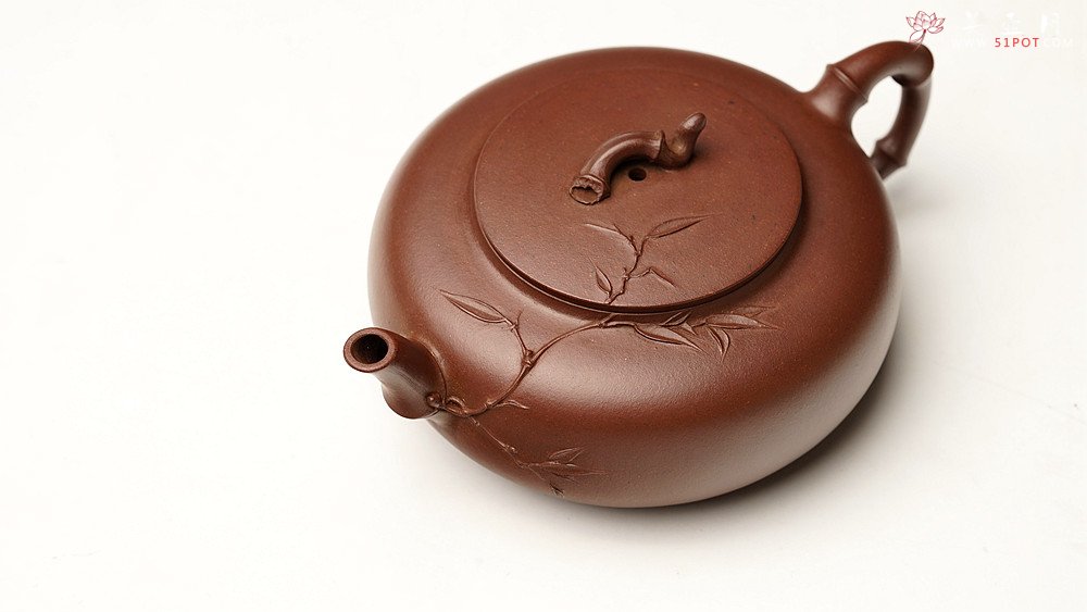 紫砂壶图片：潘丹初丙申秋 文气秀雅 原创作品 灵秀生动 全手紫竹~ 妙趣横生 - 宜兴紫砂壶网