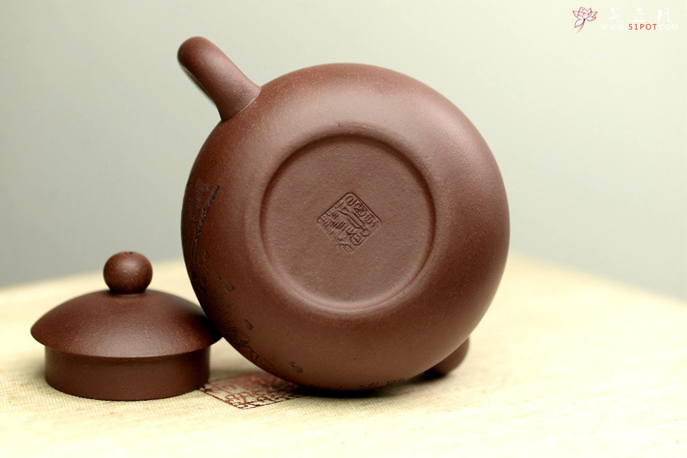 紫砂壶图片：谭华斌近作 道洪风格之玉露 刀法精炼 可人小壶 美壶特惠 - 宜兴紫砂壶网