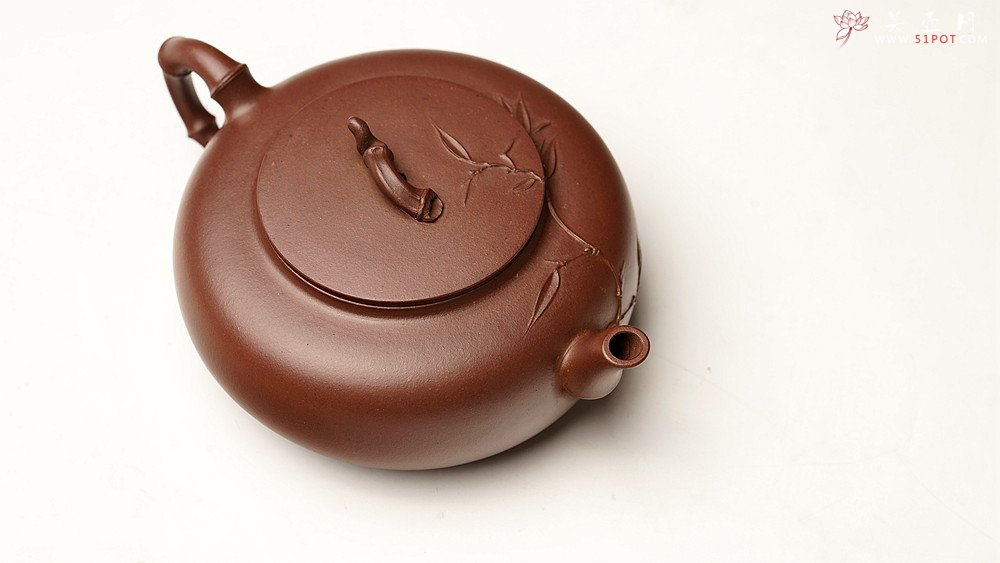 紫砂壶图片：潘丹初丙申秋 文气秀雅 原创作品 灵秀生动 全手紫竹~ 妙趣横生 - 宜兴紫砂壶网