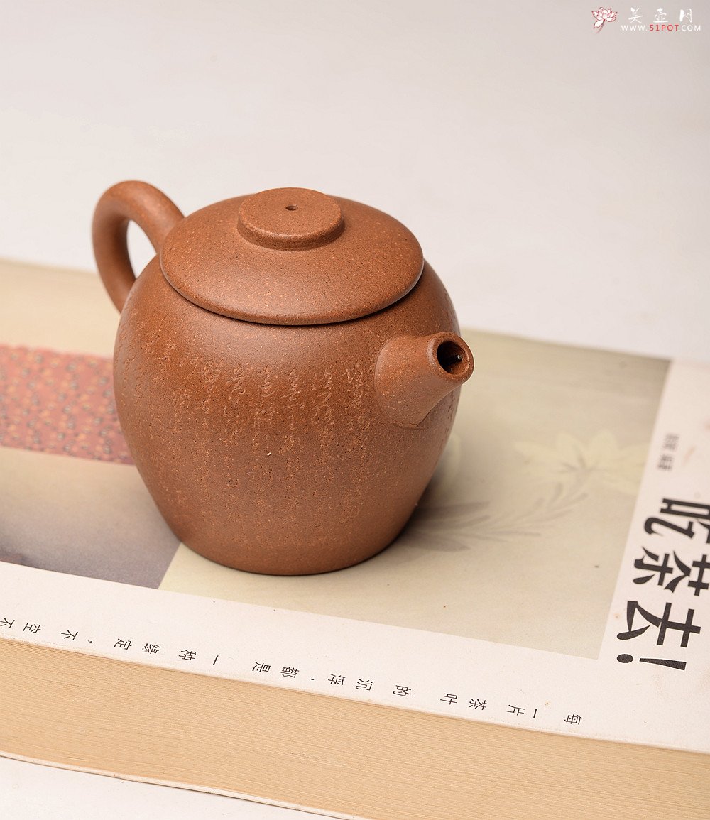 紫砂壶图片：摹古心经巨轮 古朴耐品 实用传神 古拙小炮 - 宜兴紫砂壶网