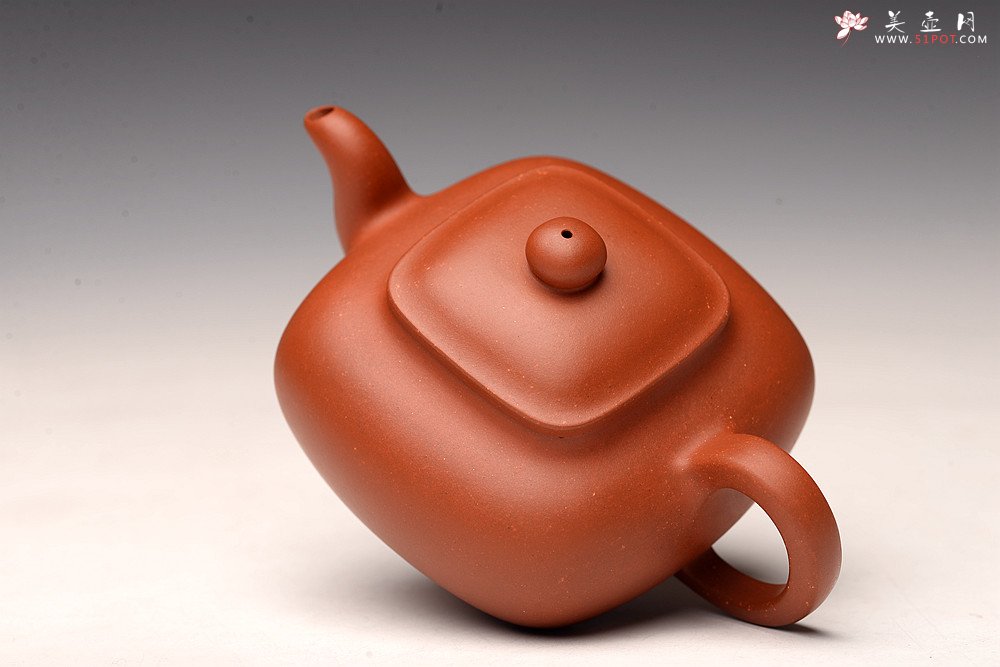 紫砂壶图片：于洪跃丙申夏 全手单片成型 红泥小传炉~ 难度大 娇艳可人 - 宜兴紫砂壶网