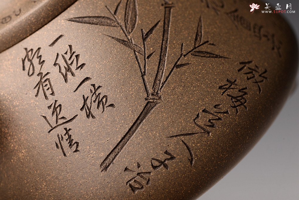 紫砂壶图片：钱建荷丙申全手摹古 张听刚装饰 子冶石瓢 自然舒美 不再接受定做 - 宜兴紫砂壶网