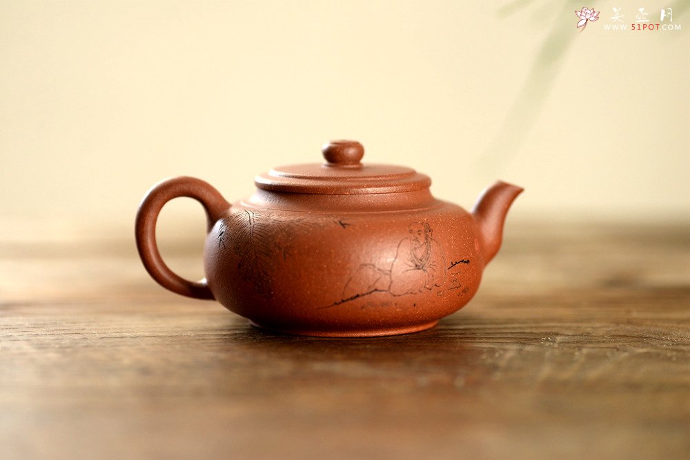 紫砂壶图片：实用佳器 雅致文气 汲古壶 - 宜兴紫砂壶网