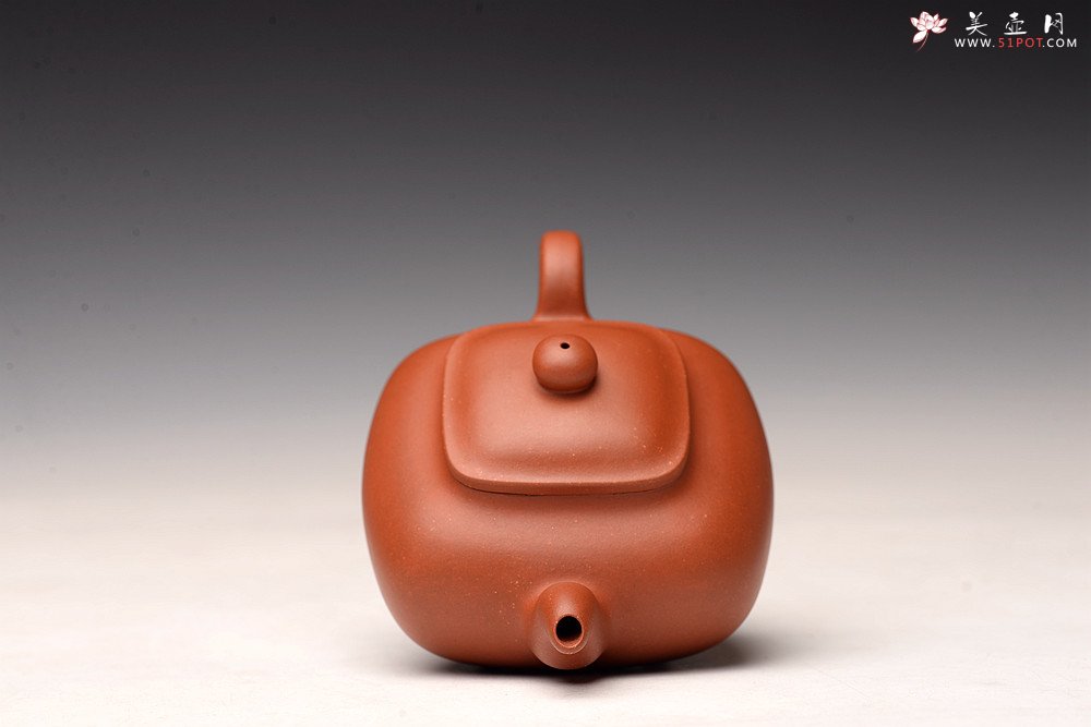 紫砂壶图片：于洪跃丙申夏 全手单片成型 红泥小传炉~ 难度大 娇艳可人 - 宜兴紫砂壶网