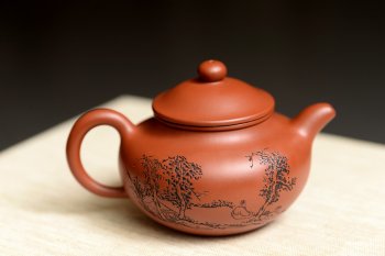 紫砂壶图片：实用有趣 原矿赵庄朱泥之小莲子 - 宜兴紫砂壶网