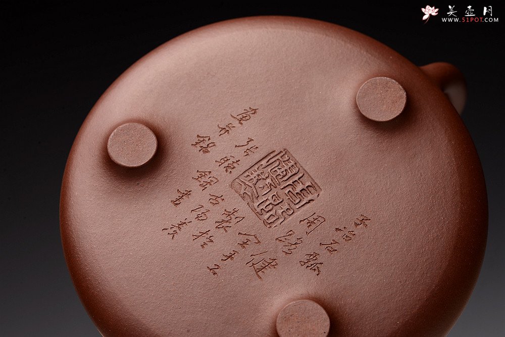 紫砂壶图片：周路健丙申夏摹古之作 张听刚装饰 文气隽永 致敬经典 全手子冶石瓢 - 宜兴紫砂壶网