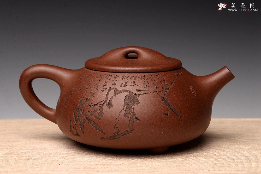 紫砂壶图片：朱牧清新作 豪放大气 不拘小节  大石瓢 - 宜兴紫砂壶网