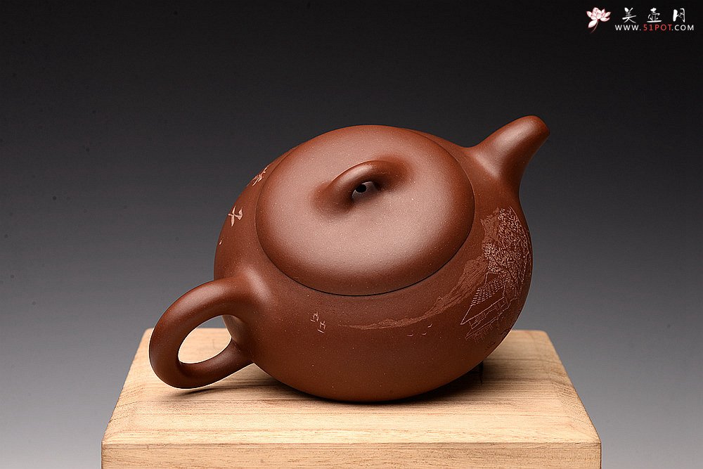 紫砂壶图片：朱牧清新作  张弛有度 工整温润 汉棠石瓢 - 宜兴紫砂壶网