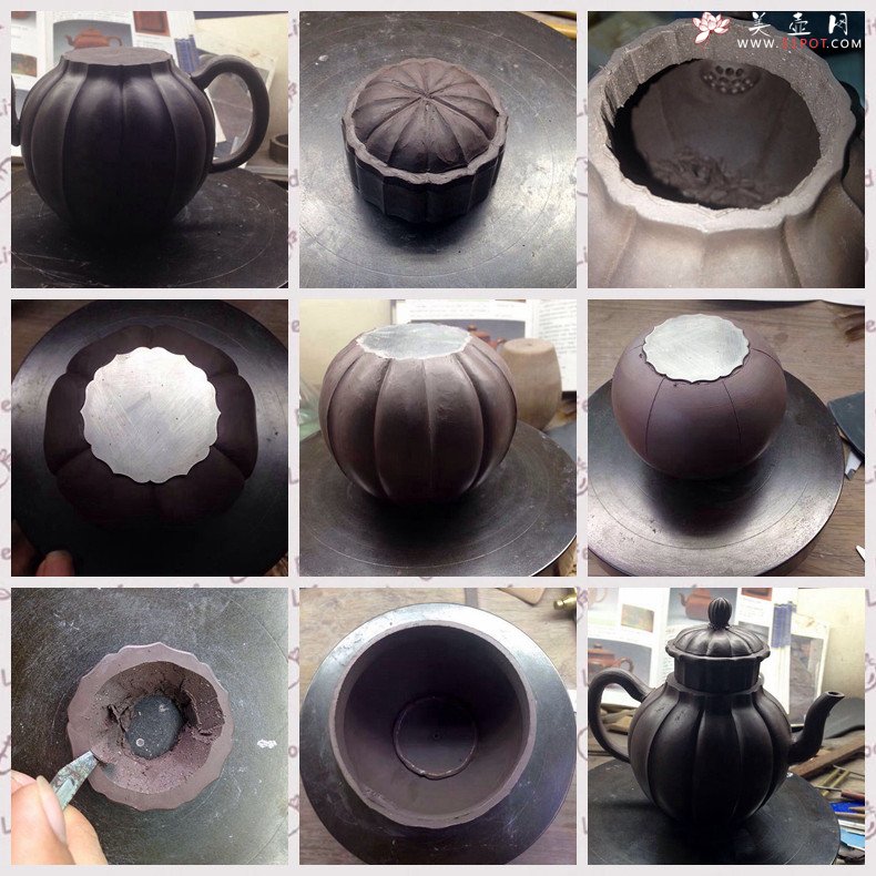 紫砂壶图片：周斌丙申秋全手演绎筋囊器 银台醉客 颇具难度 线条流畅 - 宜兴紫砂壶网