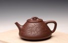 紫砂壶图片：周路健丙申夏摹古之作 张听刚装饰 文气隽永 致敬经典 全手子冶石瓢 - 宜兴紫砂壶网