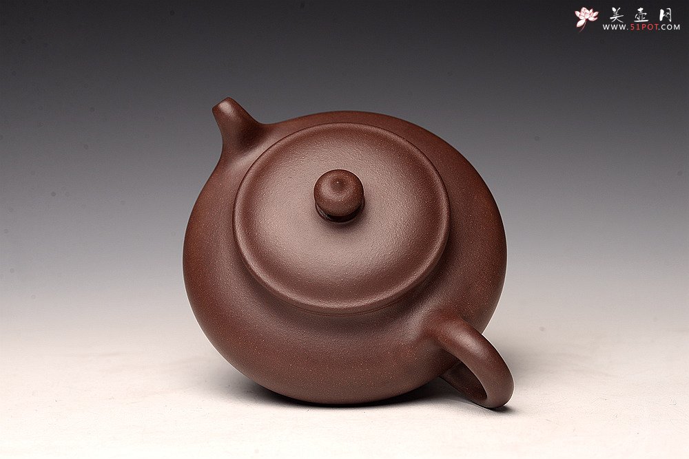 紫砂壶图片：适合绿茶 纤秀可人 三足扁樱 - 宜兴紫砂壶网