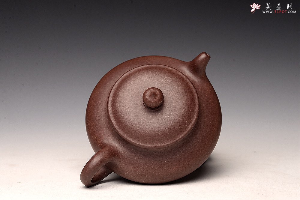 紫砂壶图片：适合绿茶 纤秀可人 三足扁樱 - 宜兴紫砂壶网