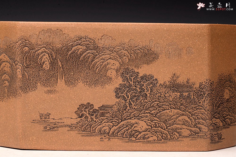 紫砂壶图片：李彦雄最新力作 通景山水 ~水洗 精品代表作 - 宜兴紫砂壶网