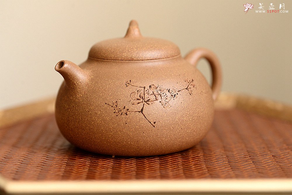 紫砂壶图片：国助工唐文作品 五彩段泥瓜 敦厚可人 陆轶舟精心装饰 - 宜兴紫砂壶网