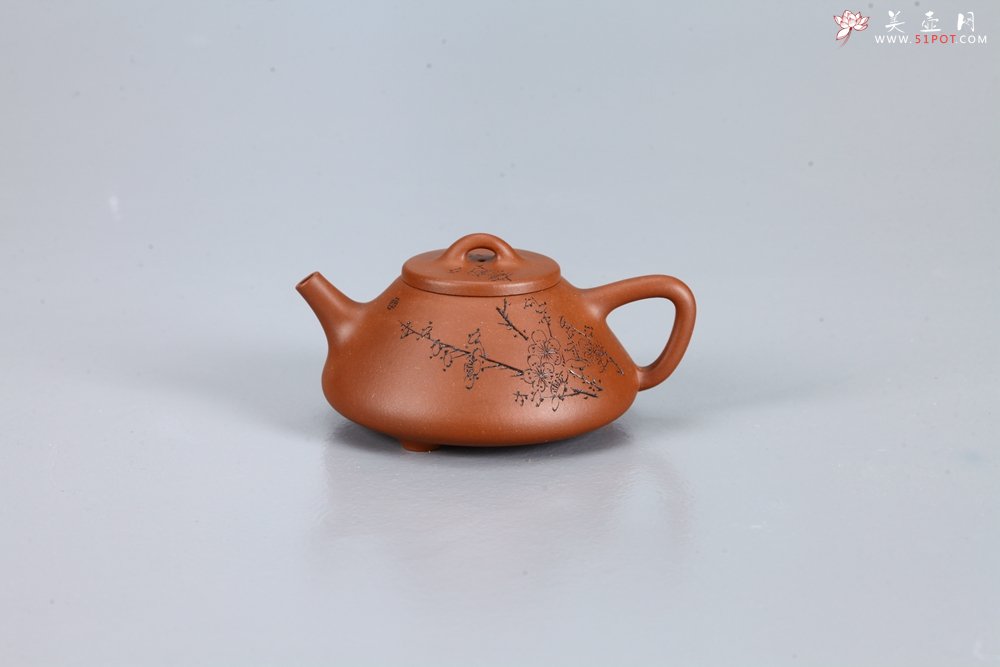 紫砂壶图片：全手优美俊秀小石瓢 - 宜兴紫砂壶网