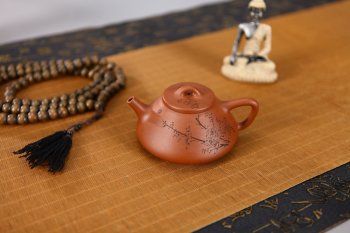 紫砂壶图片：全手优美俊秀小石瓢 - 宜兴紫砂壶网