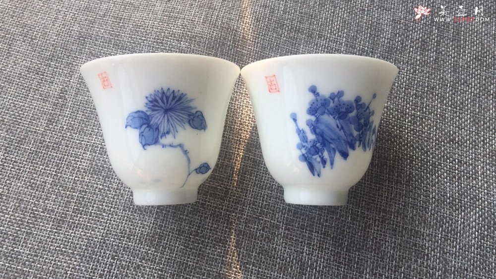 紫砂壶图片：梅菊杯 - 宜兴紫砂壶网