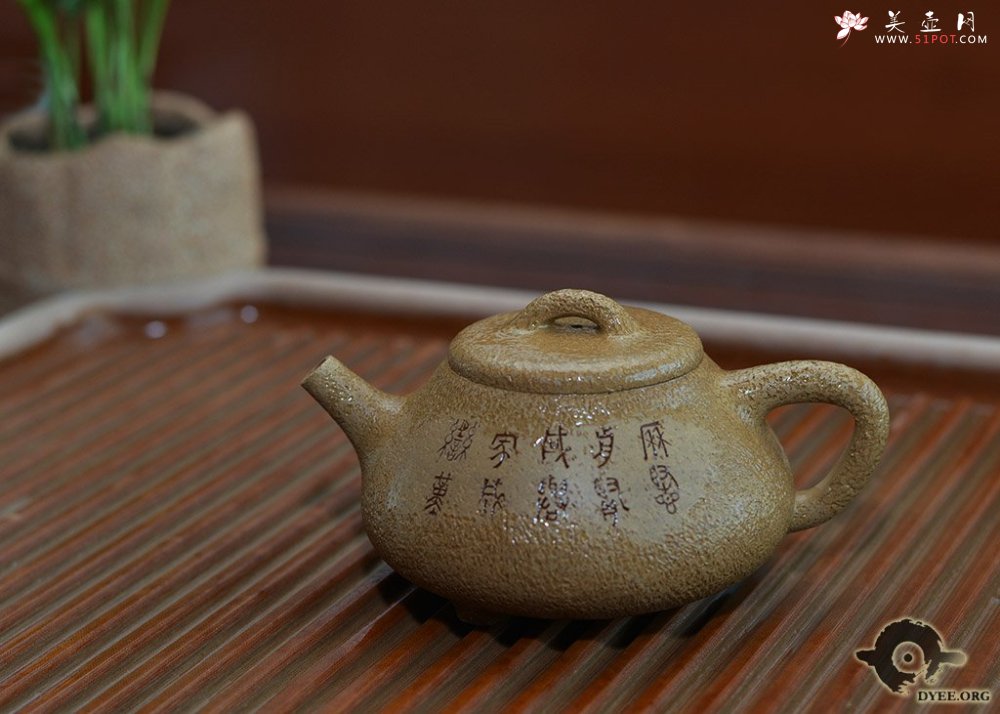 紫砂壶图片：石鼓石瓢 - 宜兴紫砂壶网