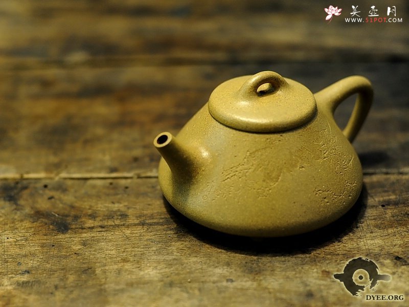紫砂壶图片：金黄段石瓢  - 宜兴紫砂壶网